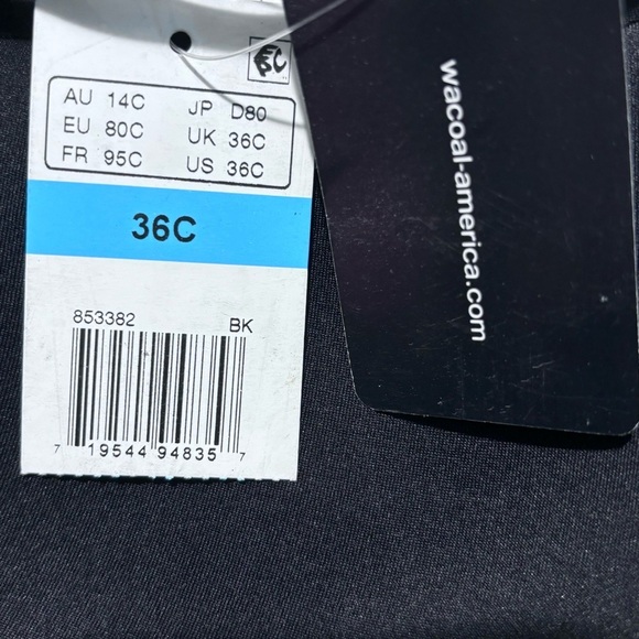 WACOAL Sz 36C Bra Padded Underwire T-Shirt Style Full Coverage Adjustable NEW - Picture 7 of 8